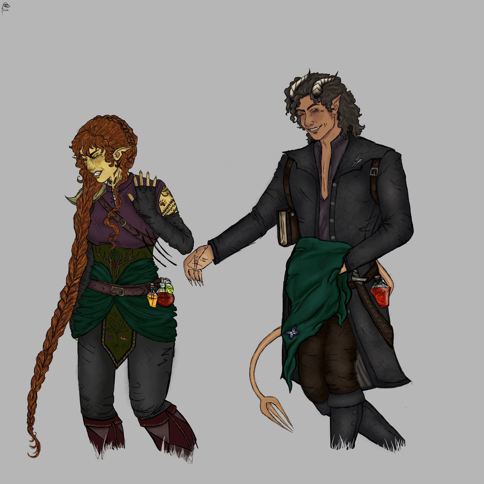 Characters colored