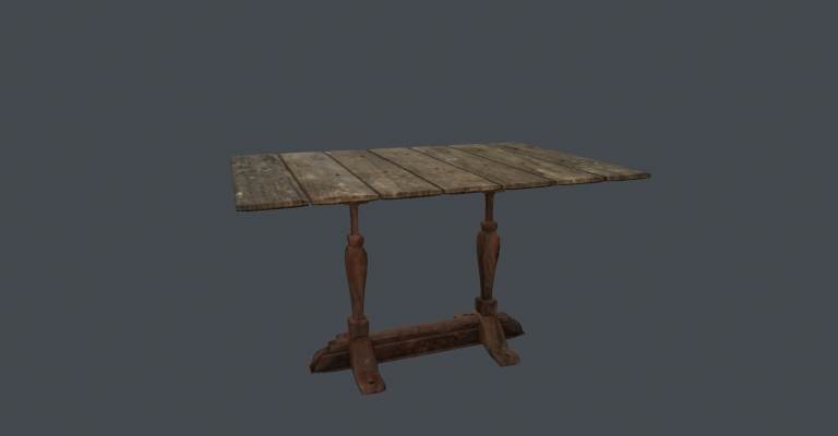 ArtStation - Low Poly Wood Table
