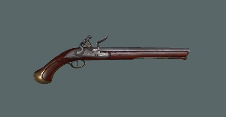 ArtStation - Old Worn Farmer Flintlock Pistol 3D model