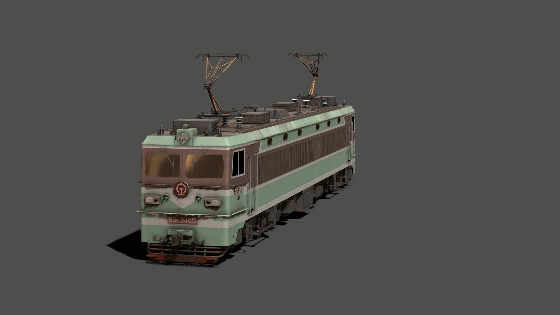 ArtStation 中国第二代电力机车_韶山3型电力机车 PRC SS3 Electric