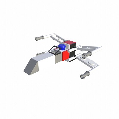 Lego Starwars Miniature X-Wing 3D Model