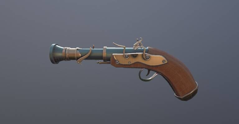 ArtStation - Stylized flintlock gun