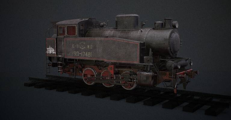 ArtStation - Soviet industrial tank locomotive 9P