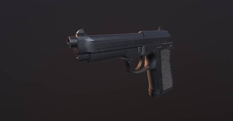 ArtStation - Low poly Pistol