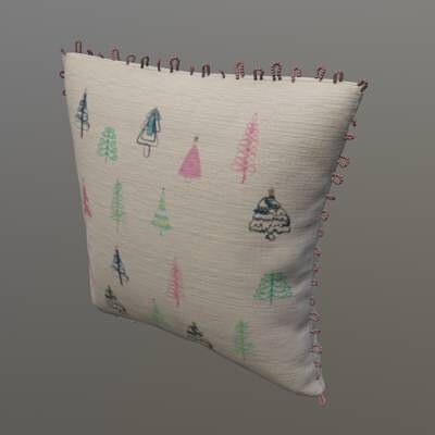 Trees Candy Cane Pillow