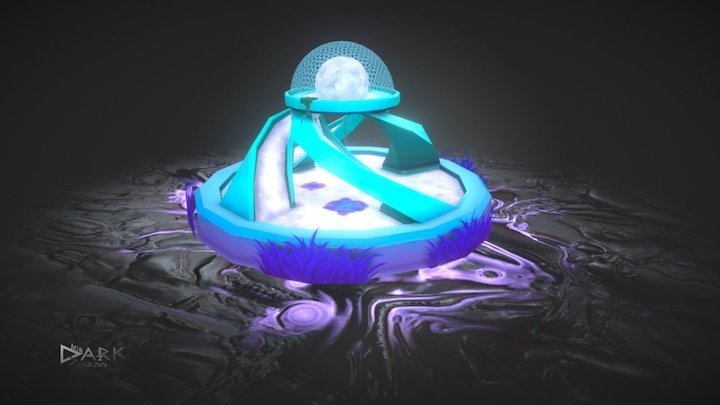 Lowpoly Fountain of magic