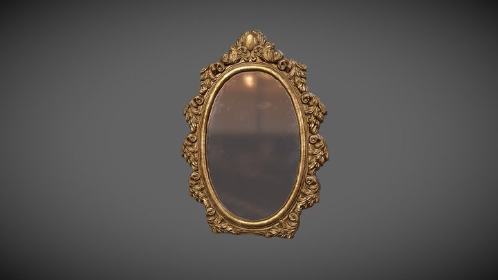 Ornate Oval Mirror