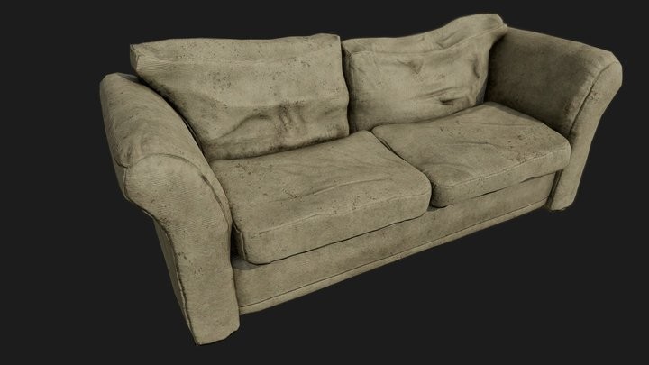 ArtStation - Old Cotton Couch PBR