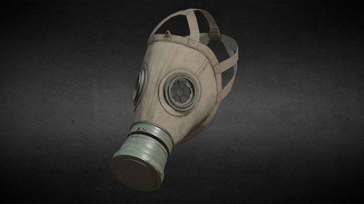 slav with gas mask