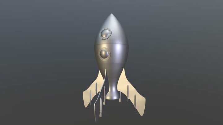 ArtStation - Retro Rocket Model