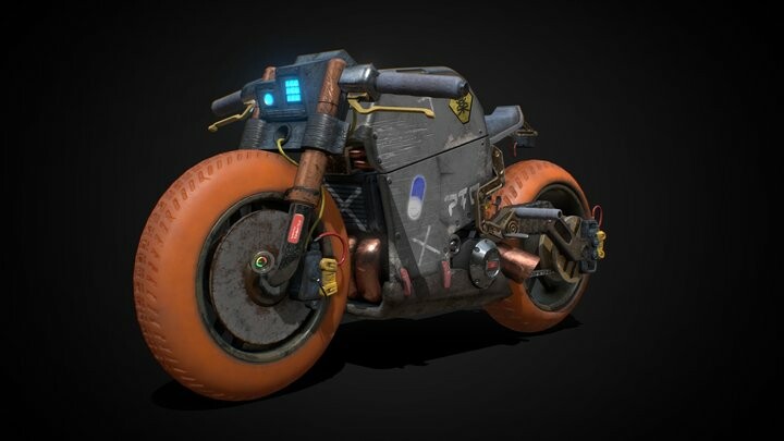 ArtStation - Cyberpunk Motorcycle (Game Res)