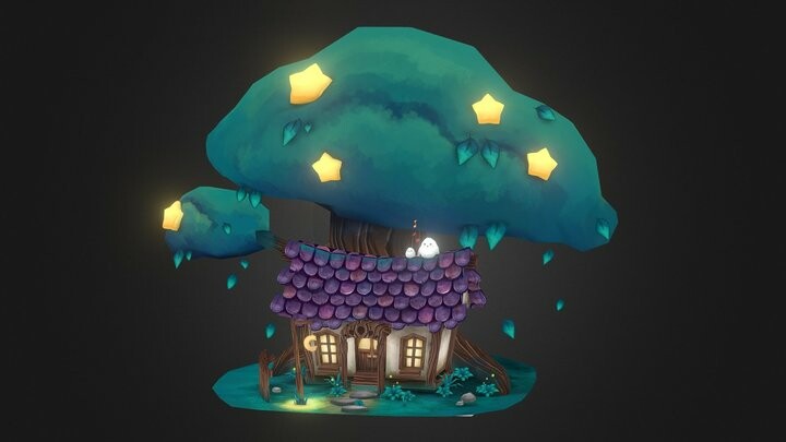 ArtStation - Magical Cottage Handpainted 3d [School Work]