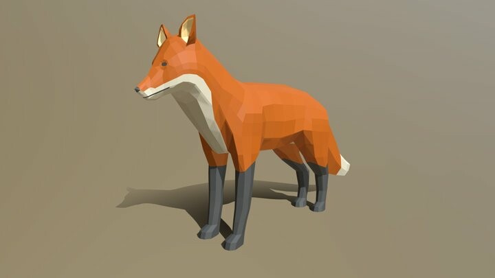 Мод лиса. Лиса Лоу Поли. Low Poly Fox 3d model. Модель Low Poly лиса модель. 3д модель лиса Низкополигональная.