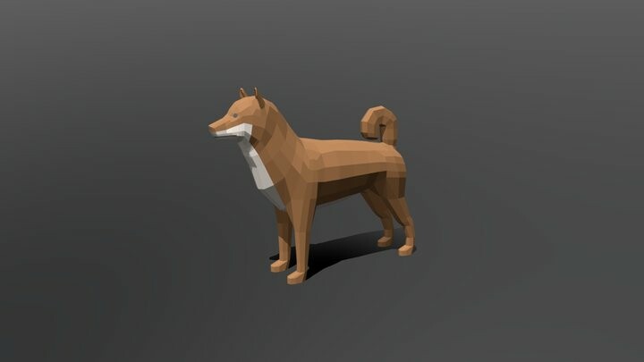 Low Poly Cartoon Shiba Inu Dog ArtStation