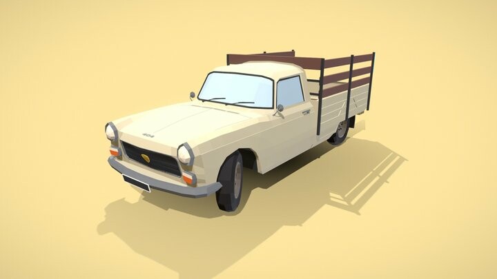 Artstation - Peugeot 404 - Lowpoly