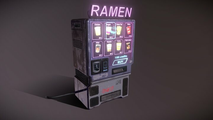 Artstation Cyberpunk Ramen Vending Machine