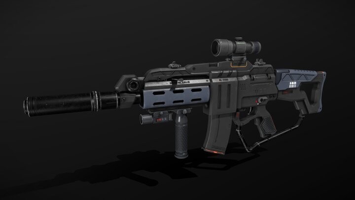 ArtStation - Scifi Rifle MAK 223