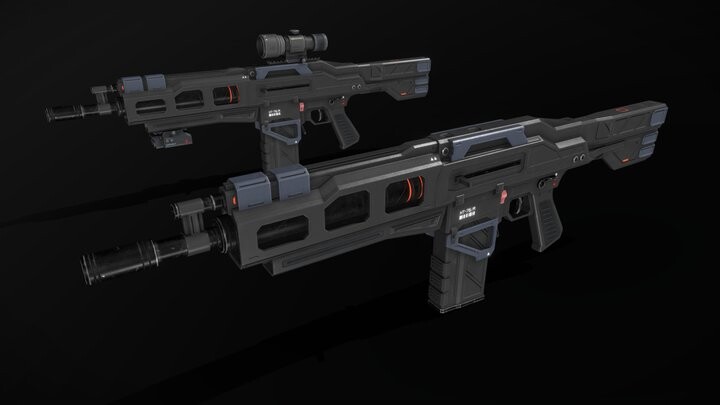 ArtStation - Scifi Assault Rifle VS 92
