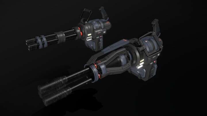 ArtStation - Scifi Minigun MLK 76