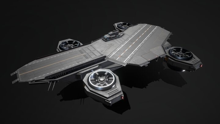 ArtStation - Scifi Flying Aircraft Carrier