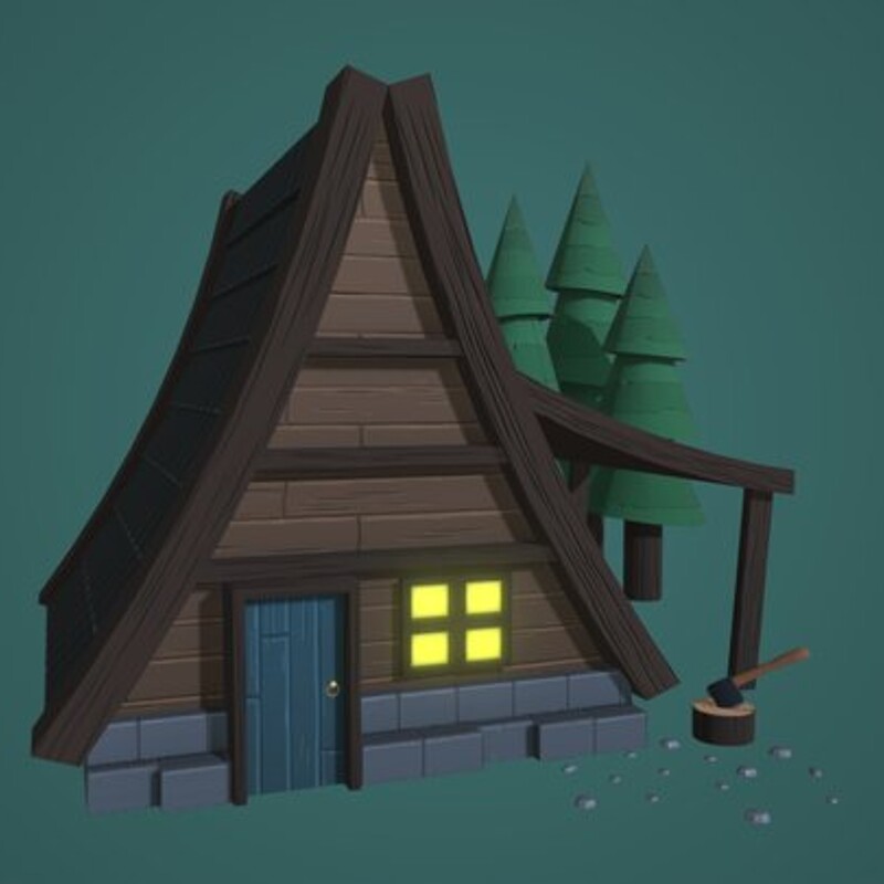 Stylised Log Cabin