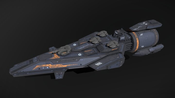 Artstation - Scifi Light Frigate Buffalo