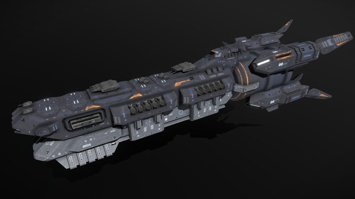 ArtStation - Scifi Cruiser Claymore