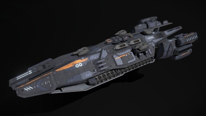 ArtStation - Scifi Battlecruiser Liberty