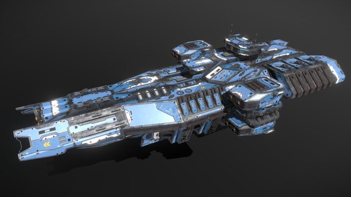 ArtStation - Scifi Siege Battleship