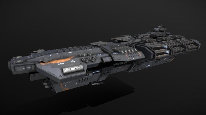 ArtStation - Scifi Battleship Leviathan