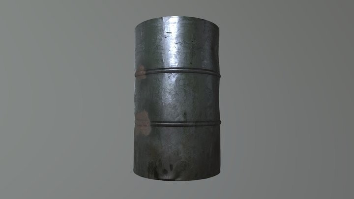 ArtStation - Old metal barrel