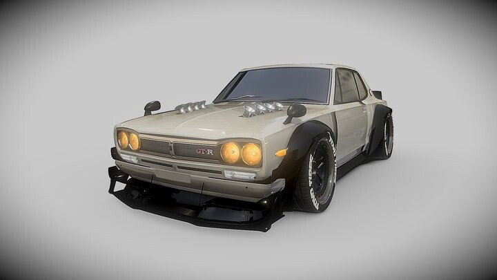 ArtStation - Nissan KPGC10 Skyline GT-R HakoSuka Widebody V2