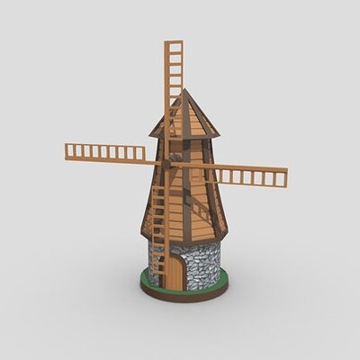 Low Poly Windmill 2