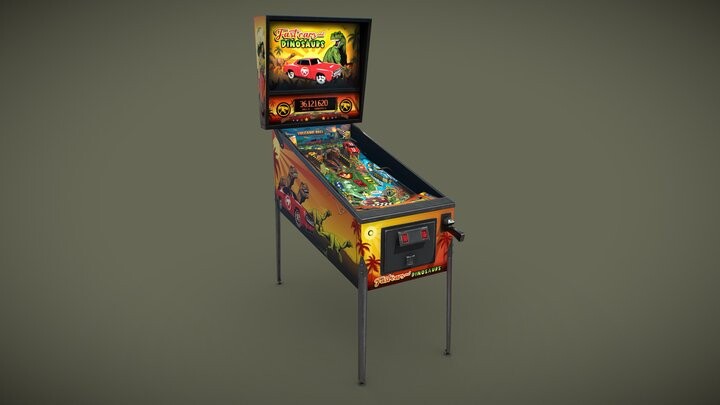 ArtStation - Fast cars and dinosaurs pinball