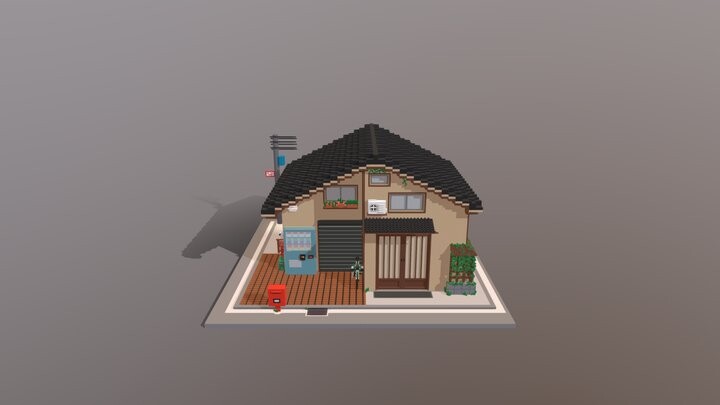 ArtStation - Voxel Japanese House