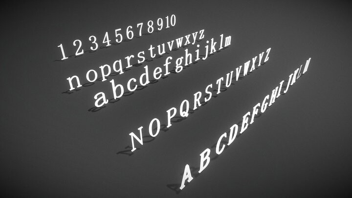 ArtStation - 3D Model - Letters and Numbers - Downloadable