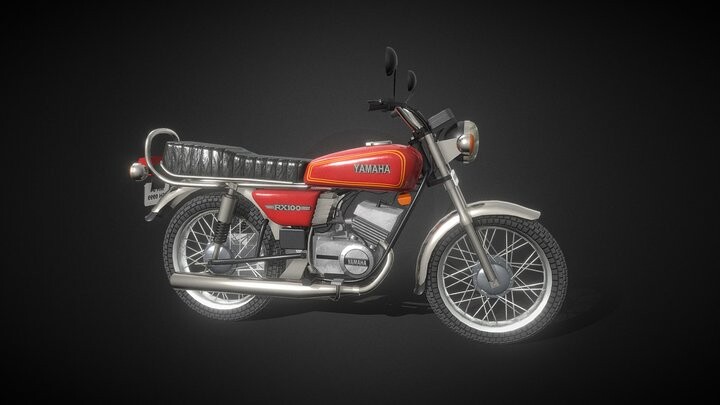 yamaha rx 100 bike painting