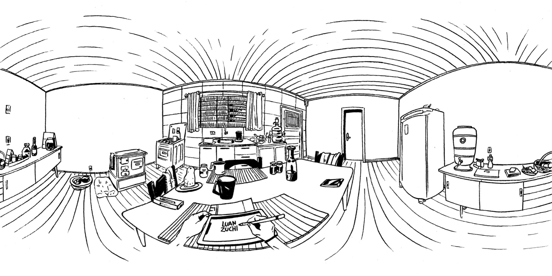 ArtStation Kitchen 360° sketch