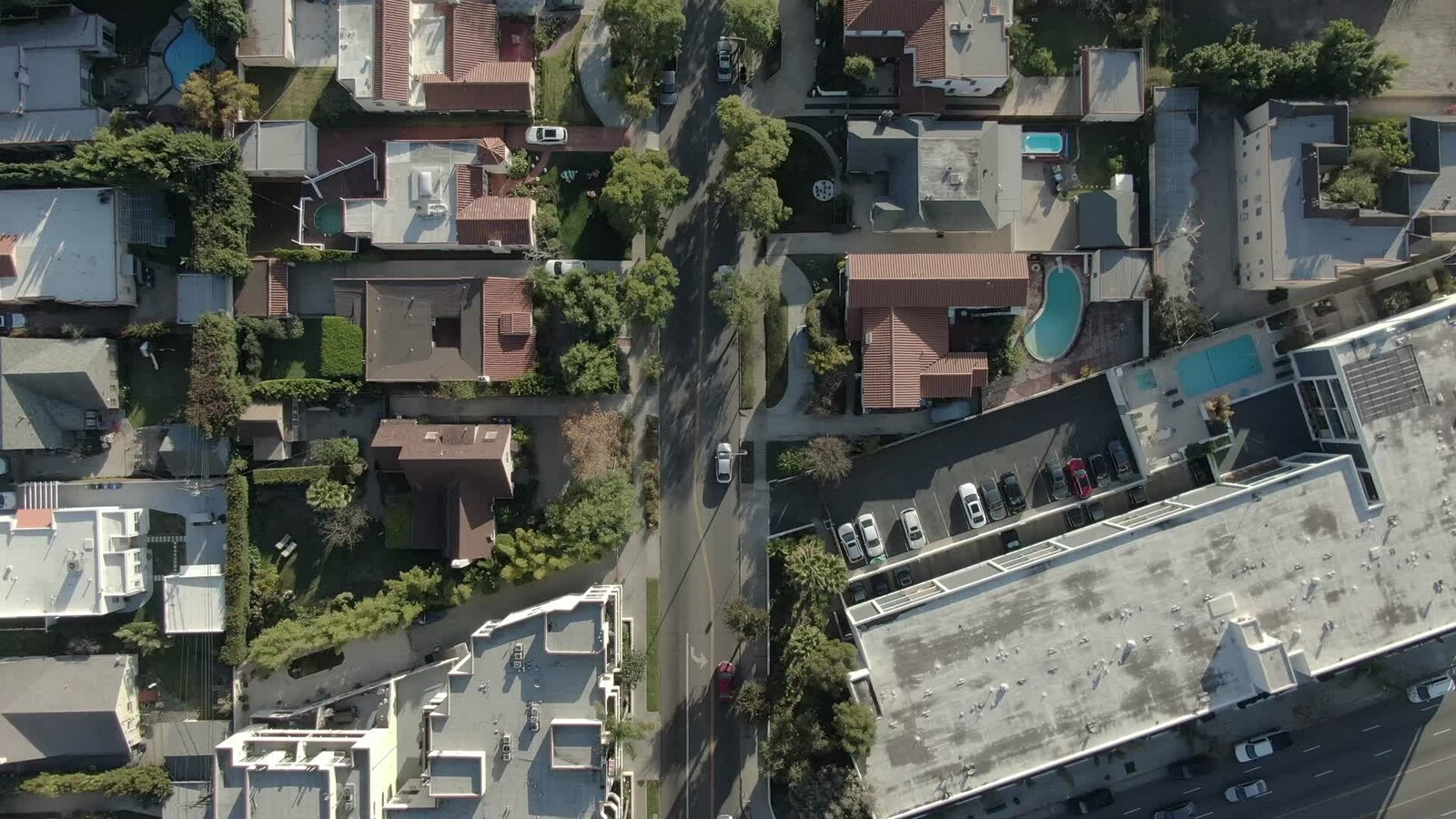 LA Neighborhood Drone Shot
