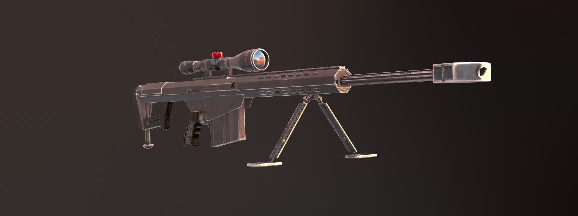 ArtStation - Sniper rifle Barrett 
