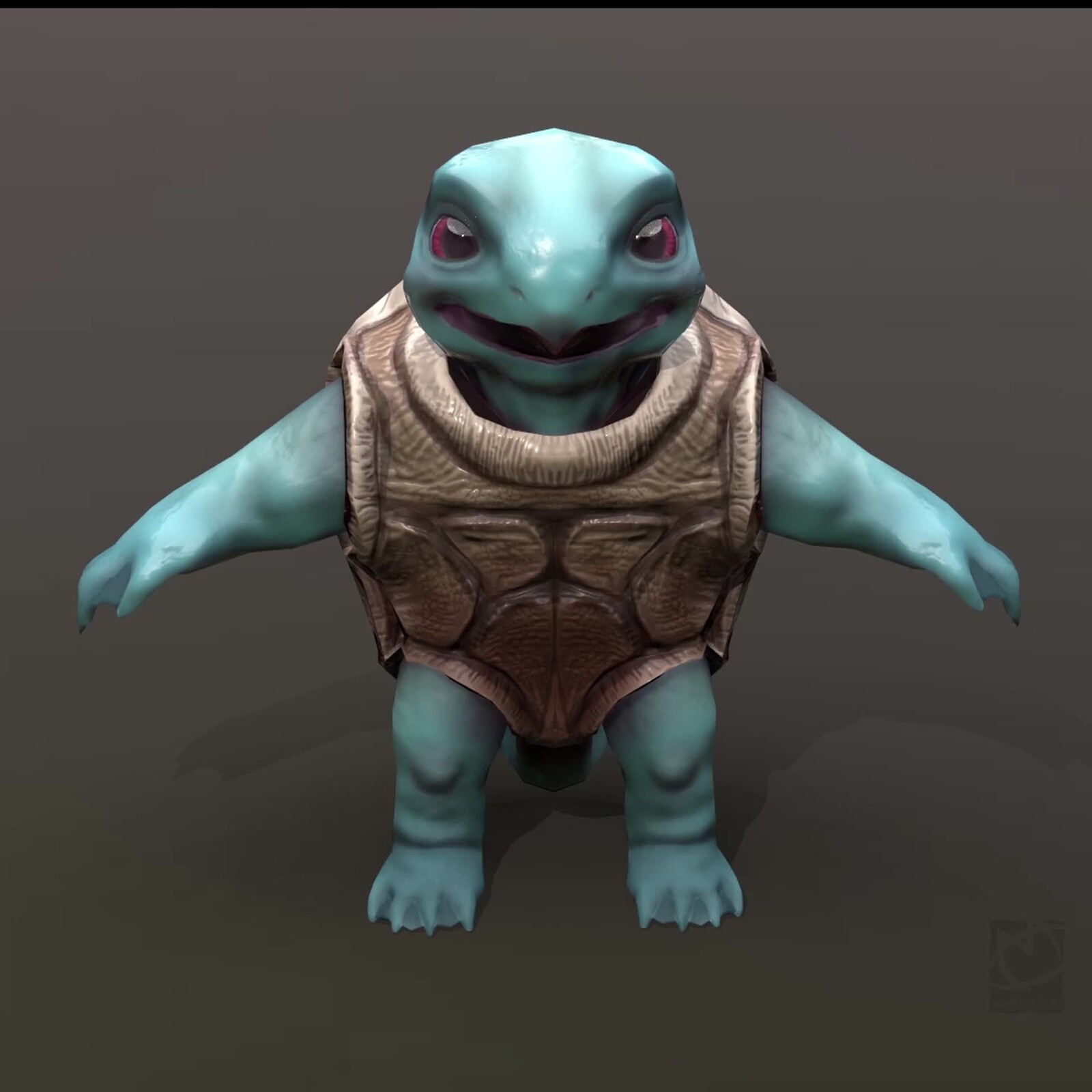 Squirtle lowpoly fanart