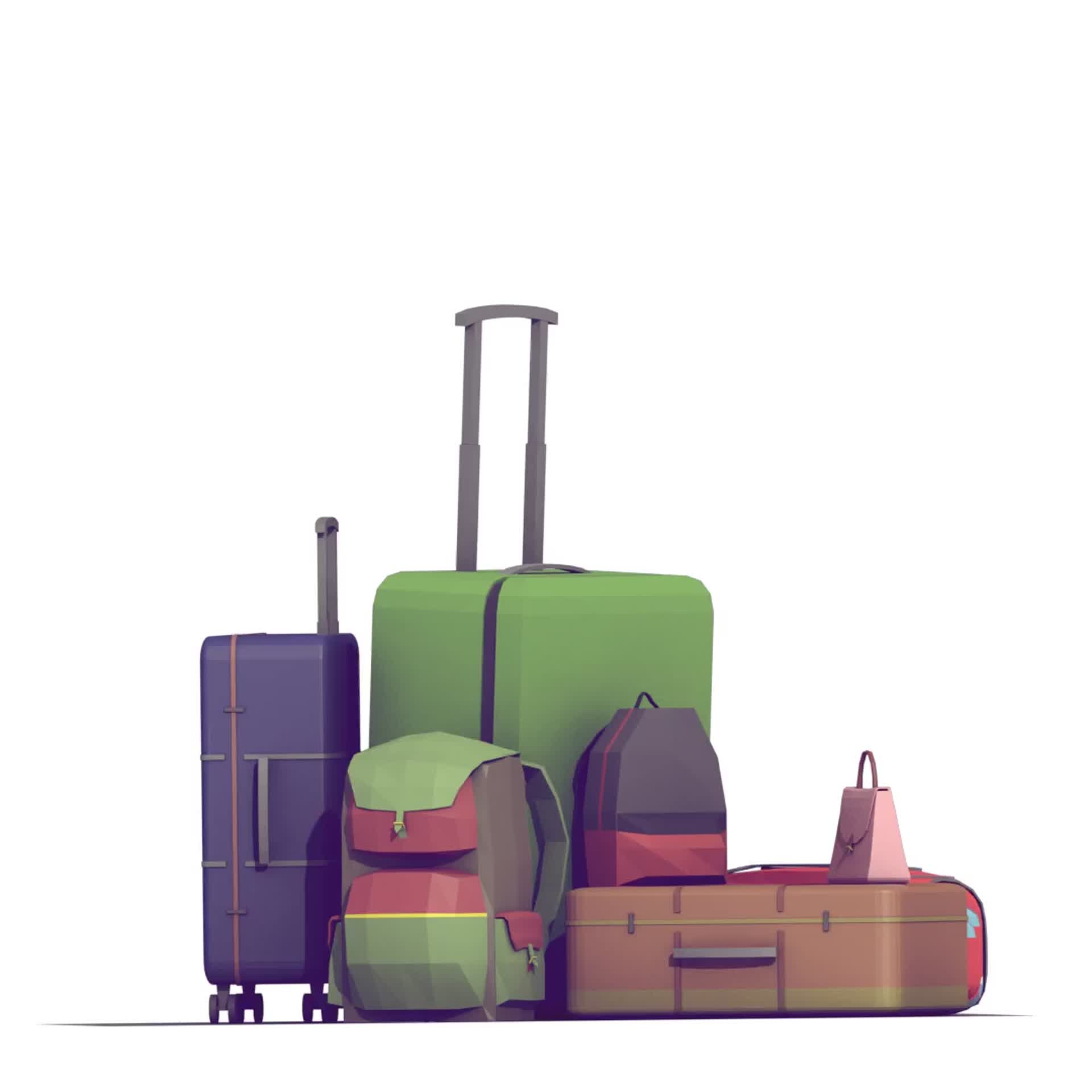 ArtStation Low poly luggage