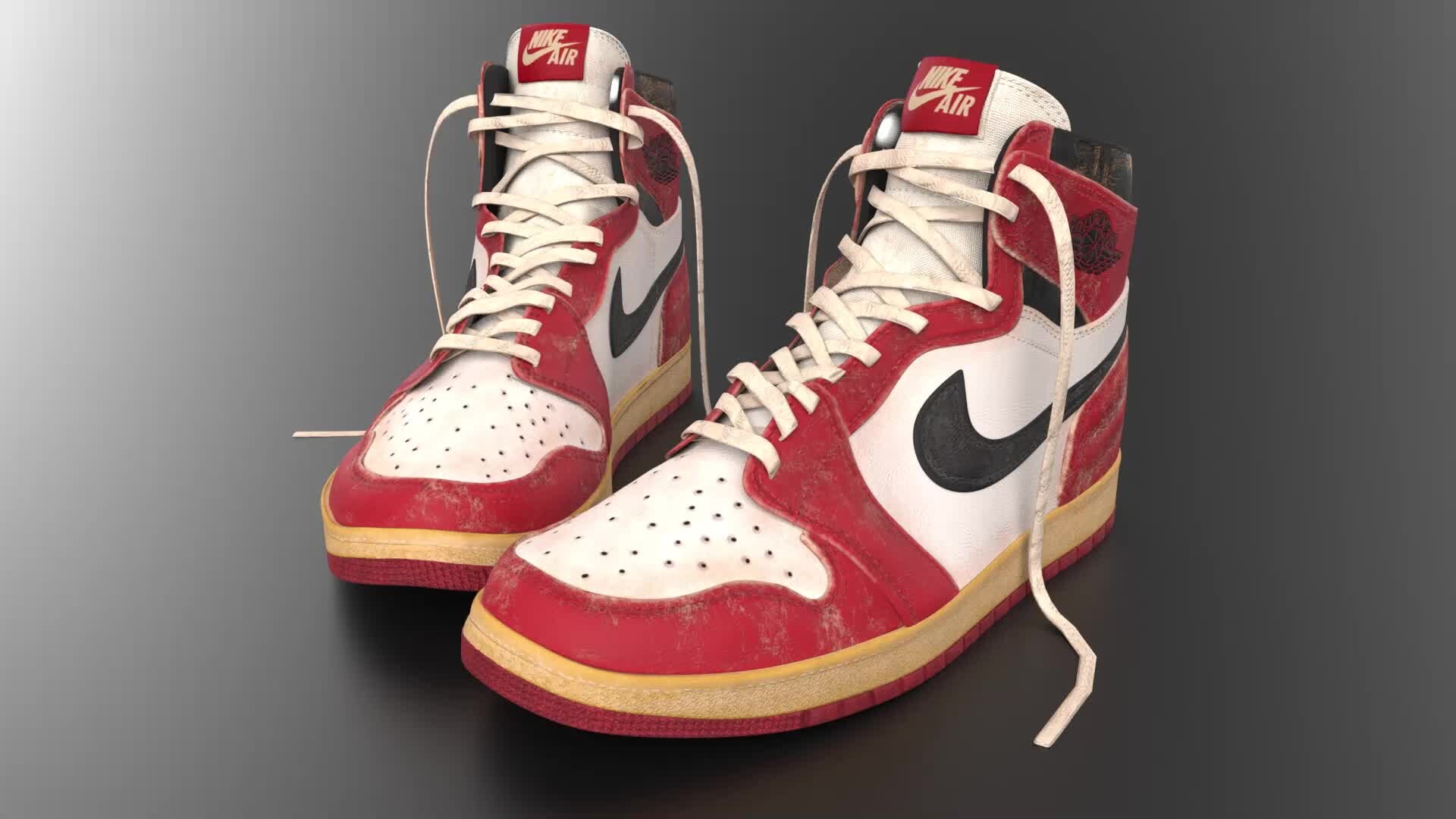 1985 Jordan 1 chicago custom made shoes — BAKASHI STUDIOS