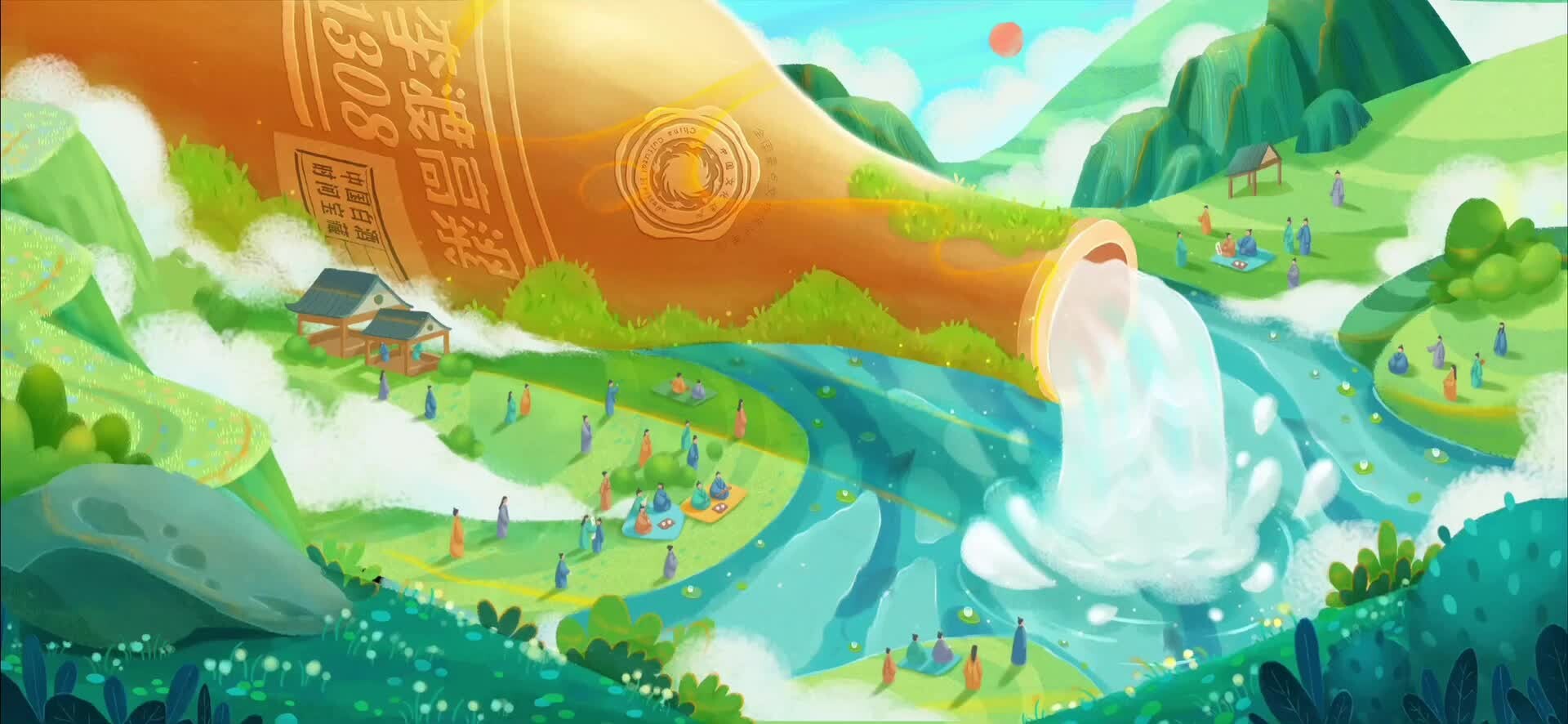 ArtStation 《曲水流觞》