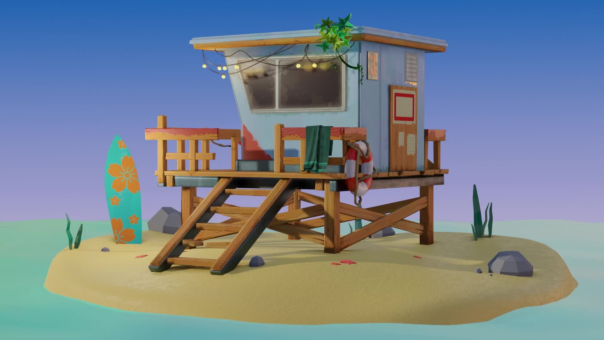 ArtStation - The Lifeguard Tower