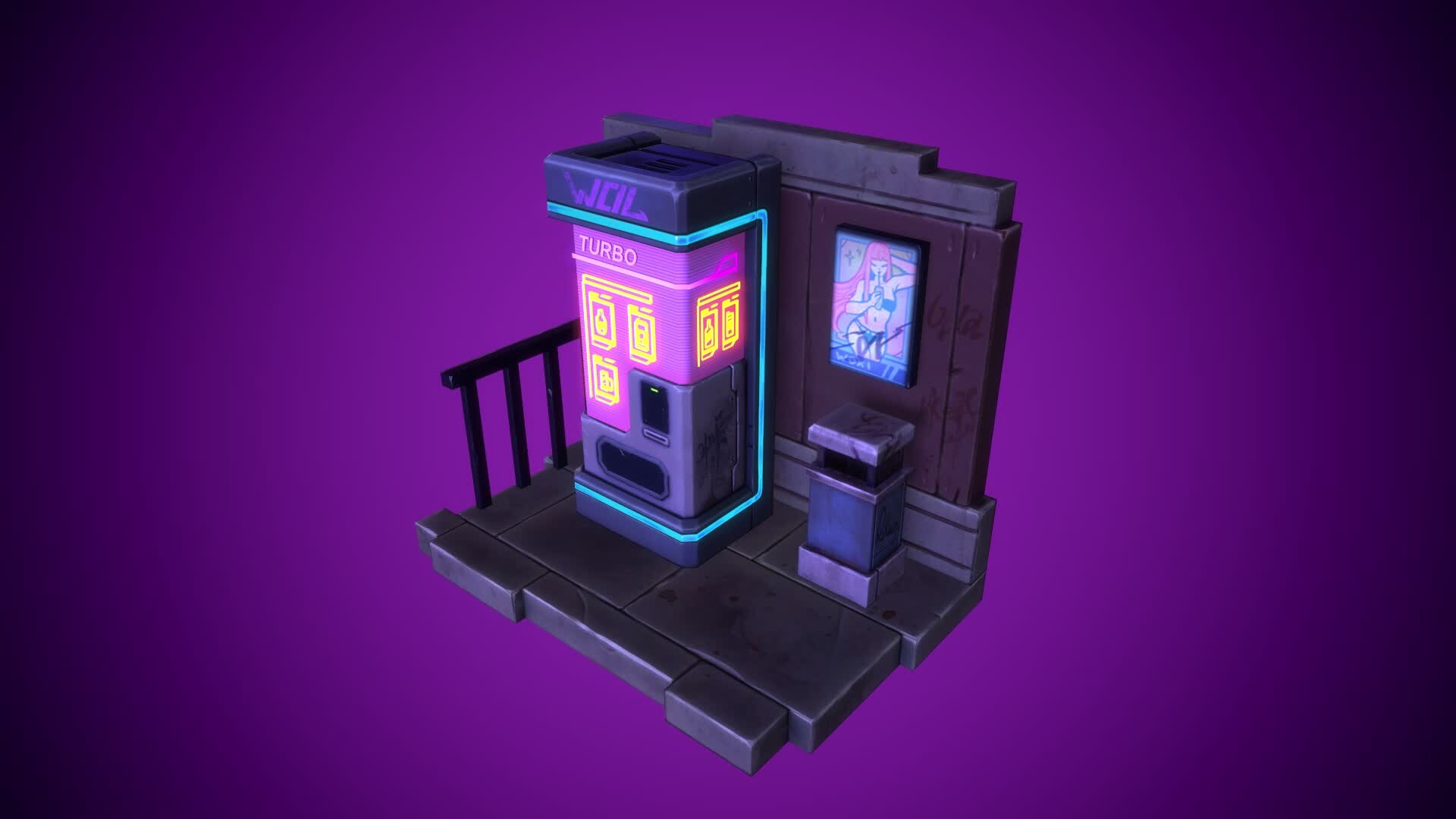 ArtStation - Cyberpunk Vending Machine