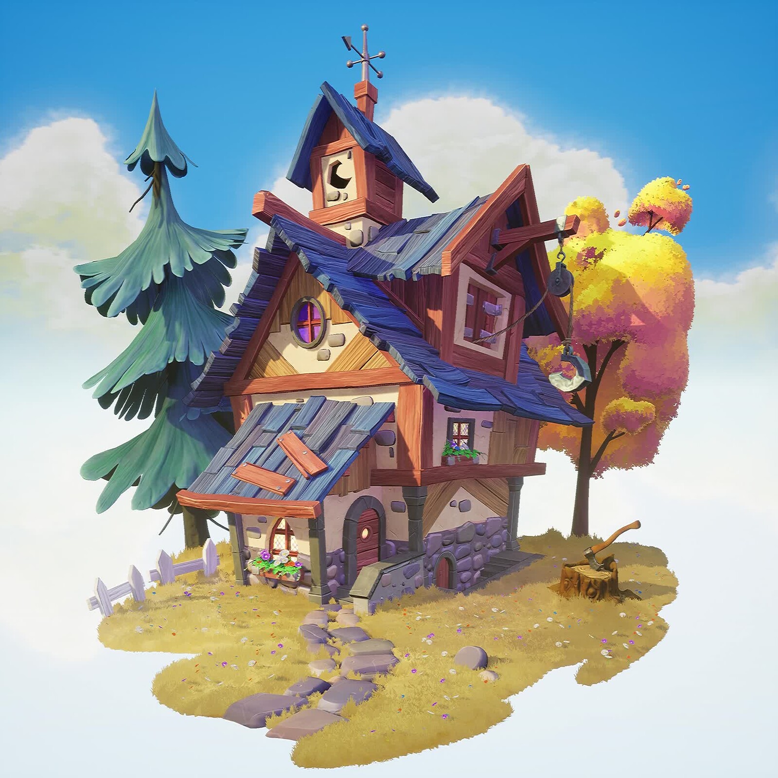 Cute Stylized House