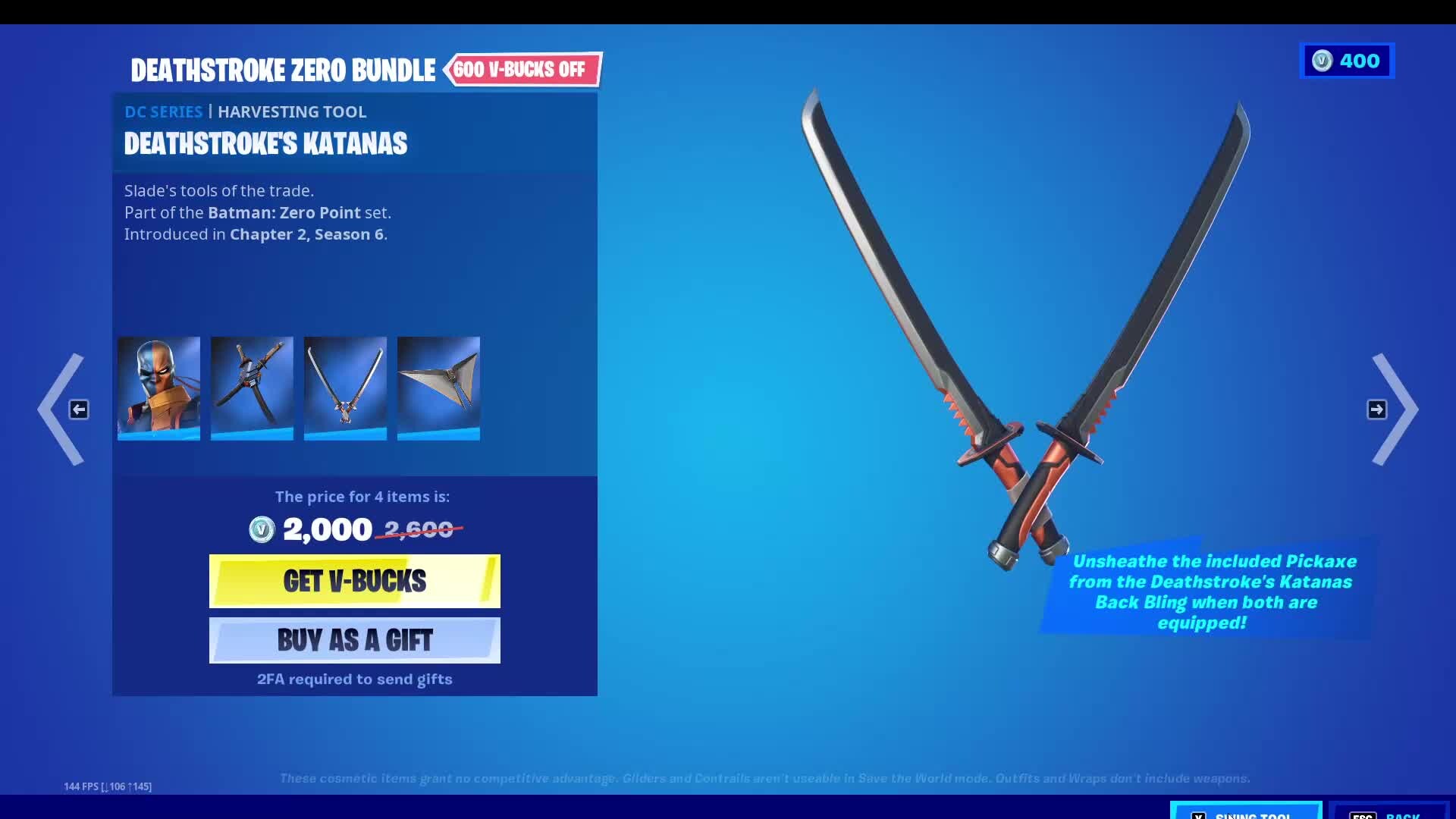 Artstation Fortnite Battle Royale Deathstroke S Katanas Pickaxe Vfx Philippe Patient