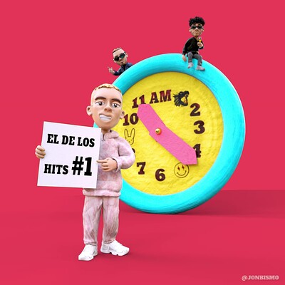 ArtStation - BAD BUNNY ALBUM 3D COVER