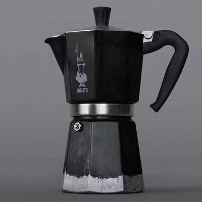 ArtStation - Moka pot and glass